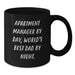 Gifts from Friends for Apartment Manager, World's Best Dad By Night, Funny Birthday Coffee Mug - Additional