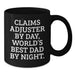 Claims Adjuster Gifts Funny Humor Black Coffee Mug Christmas Unique Gifts for Claims Adjuster - Additional