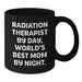 Funny Quotes for Radiation Therapist, Black Coffee Mugs, Unique Christmas Unique Gifts from Family to Radiation Therapist Friends - Additional