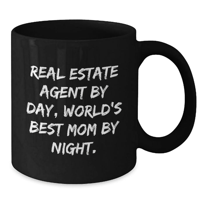 Funny Real Estate Agent Gifts from Mom World's Best Mug Black Coffee for Real Estate Agent Men - Additional