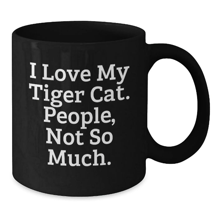 Funny Tiger Cat Black Coffee Mugs Funny Tiger Cat Gifts for Christmas Unique Gifts from Friends - Additional