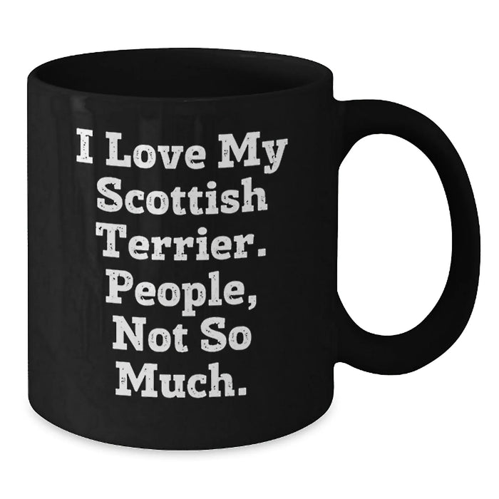 Funny Scottish Terrier Dog Lovers Gifts from Family for Him or Her, Black Coffee Mug, Christmas Unique Mugs for Scottish Terrier Dog Owners - Additional