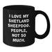 Funny Shetland Sheepdog Black Coffee Mugs, Gifts for Shetland Sheepdog Owners from Friends, Unique Valentine's Gifts for Women - Additional