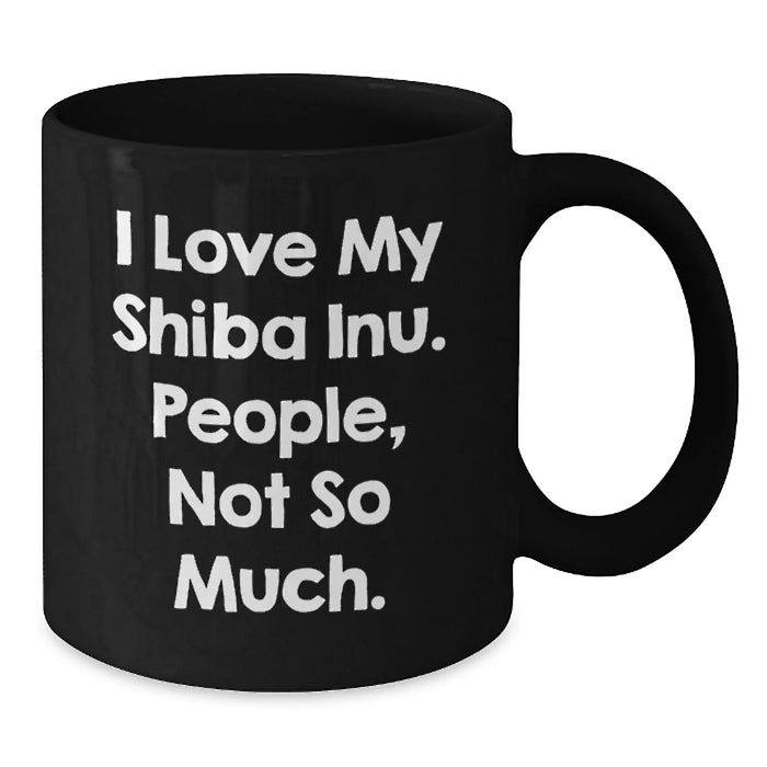 Funny Shiba Inu Dog Gifts from Men to Women - Black Coffee Mug for Shiba Inu Lovers, Christmas Unique Gifts - Additional