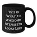 Funny Stepsister Gifts, Black Coffee Mug, What An Awesome Stepsister Looks Like, Birthday Unique Gifts from Men to Stepsister - Additional