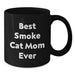 Funny Smoke Cat Mom Gifts for Her, Best Smoke Cat Mom Ever Quote on Black Coffee Mug, Birthday Unique Gifts from Friends - Additional
