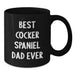 Funny Cocker Spaniel Dog Gifts for Men, Gifts from Dad, Black Coffee Mug Best Cocker Spaniel Dad Ever - Additional