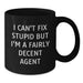 Funny Agent Black Coffee Mugs for Birthday Unique Gifts from Friends to Agent Coworkers - Additional