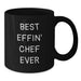 Funny Chef Gifts from Friends for Men - Best Effin' Chef Ever, Black Coffee Mug, Valentine's Unique - Additional