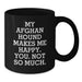 Funny Afghan Hound Dog Gifts for Men, Black Coffee Mug from Friends, Birthday Unique Mugs for Afghan Hound Dog Enthusiasts, 'My Afghan Hound Makes Me Happy. You, Not So Much.' - Additional