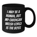 Funny Cardigan Welsh Corgi Dog Gifts for Men and Women - Cardigan Welsh Corgi Dog Black Coffee Mug Gifts from Friends and Family for Birthday Unique - Additional