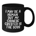 Funny Chinese Crested Dog Gifts from Friends or Family - Birthday Unique Mugs for My Chinese Crested Is The Boss Lover - Additional