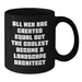 Funny Landscape Architect Gifts from Friends for Birthday - Black Coffee Mug 'All Men Are Created Equal But The Coolest Become A Landscape Architect' - Additional
