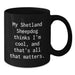 Funny Shetland Sheepdog Gifts for Men, Unique Valentine's Unique Gifts from Dad to Son, Black Coffee Mug - Additional