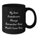 Funny Grandmom Gifts, Black Coffee Mug with 'My Dear Grandmom...' Quote, Gifts from Family for Birthday - Additional