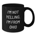 Funny Ohio Gifts, I'm Not Yelling Black Coffee Mugs for Friends and Family Valentine's - Additional
