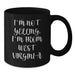 West Virginia Enthusiast Gifts from Friends for Men and Women, Funny Black Coffee Mug, Birthday Unique - Additional
