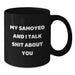 Funny Samoyed Dog Gifts Christmas Unique Gifts from Men for Samoyed Dog Lovers Black Coffee Mug - Additional