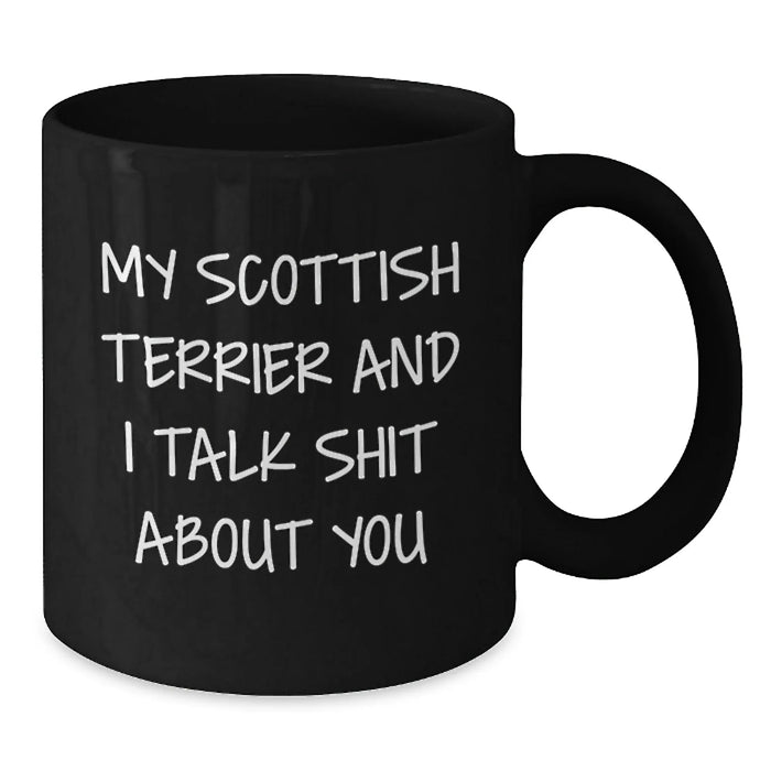 Funny Scottish Terrier Dog Mugs, Gifts from Friends to Scottish Terrier Dog Lover, Black Coffee Mug, Perfect for Christmas - Additional