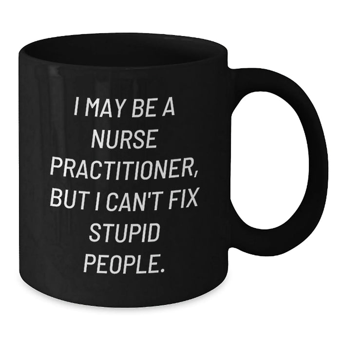 Nurse Practitioner Gifts from Friends Funny Christmas Mugs Inspirational for Nurse Practitioner Coworkers Black Coffee Mug - Additional