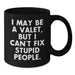 Funny Valet Gifts for Christmas, Black Coffee Mug with Quote, Gifts from Men to Valet Friends - Additional
