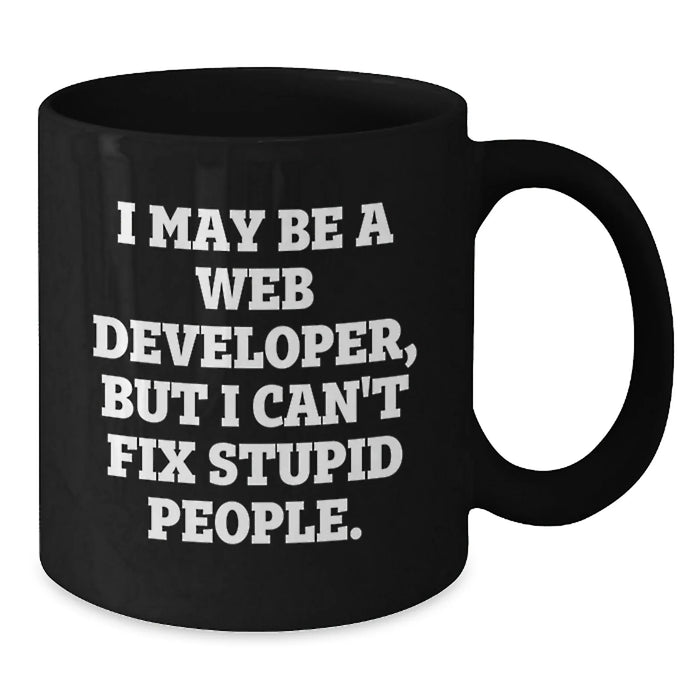 Funny Web Developer Gifts from Friends and Family for Christmas Unique Black Coffee Mug - Additional