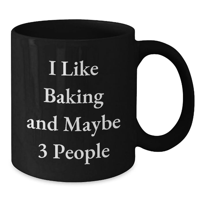 Baking Enthusiast Gift from Friends for Women Unique Black Coffee Mug - Additional