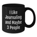 Funny Journaling Mugs for Journaling Enthusiasts, Unique Christmas Unique Gifts from Friends for Women and Men, Black Coffee Mug, 11oz, 15oz - Additional