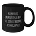 Funny Sonographer Gifts for Christmas - 'All Men Are Created Equal But The Coolest Become A Sonographer' Black Coffee Mug, Gifts from Friends - Additional
