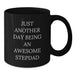 Funny Stepdad Quotes Black Coffee Mugs Gifts from Friends to Men on Christmas - Additional