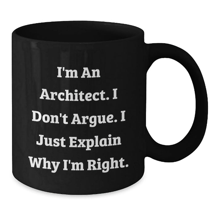 Funny Architect Black Coffee Mug Gifts from Friends, Coworkers, Family for Men, Women - Additional