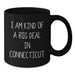 Connecticut Christmas Unique Gifts from Men for Friends, Black Coffee Mugs with Funny Quote 'I Am Kind Of A Prime Selection In Connecticut' - Additional