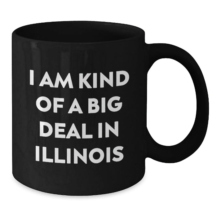 Funny Illinois Gifts from Friends - I Am Kind Of A Prime Selection In Illinois Black Coffee Mug for Illinois Graduation Unique Gifts - Additional