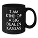 Funny Kansas Quotes Black Coffee Mugs, Gifts from Friends to Family, Birthday Unique Presents for Men and Women, 'I Am Kind Of A Prime Selection In Kansas' - Additional