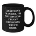 Funny Apartment Manager Gifts - Black Coffee Mug for Friends, Quotes for Men, Gifts from Coworkers, Best Christmas Unique Gifts - Additional