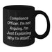 Funny Compliance Officer Gifts, Gifts from Colleagues, Unique Black Coffee Mugs for Compliance Officers, Christmas Unique Gifts - Additional