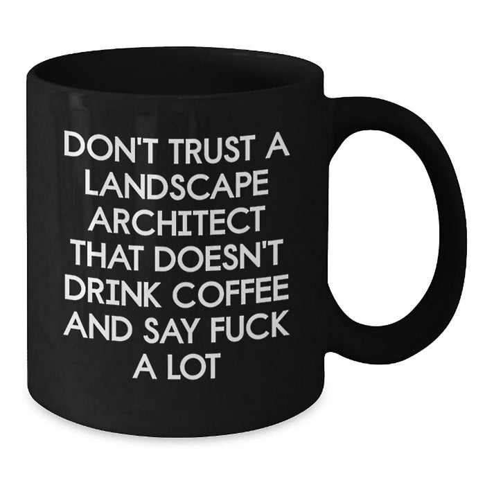 Funny Landscape Architect Gifts from Friends - Black Coffee Mug - Birthday Unique Gifts for Landscape Architect - Additional