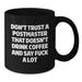 Funny Gifts from Men to Postmaster for Christmas Unique Mugs, Black Coffee Mug for Postmaster Who Say F--k A Lot - Additional