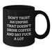 Funny Umpire Gifts for Him Valentine's Unique Black Coffee Mug with 'Don't Trust an Umpire That Doesn't Drink Coffee' - Additional