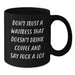 Funny Waitress Gifts from Friends Christmas Unique Ideas for Women Black Coffee Mug Don't Trust A Waitress That Doesn't Drink Coffee And Say F--k A Lot - Additional
