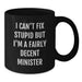 Funny Minister Gifts from Friends - Black Coffee Mug for Minister, Birthday Unique Gifts for Men, Women, or Family - Additional