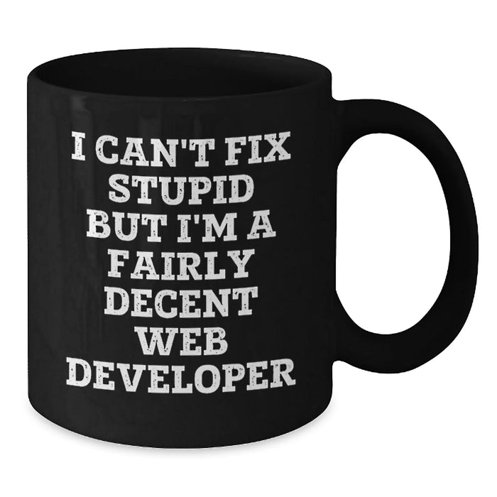 Funny Web Developer Gifts from Men, Unique Black Coffee Mug for Web Developer, Christmas Unique Gifts - Additional