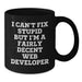 Funny Web Developer Gifts from Men, Unique Black Coffee Mug for Web Developer, Christmas Unique Gifts - Additional
