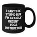 Funny Yoga Instructor Gifts for Men and Friends, Unique Black Coffee Mugs with Inspirational Quote, Gifts from Family for Yoga Enthusiasts, Perfect for Christmas Unique Gifts - Additional