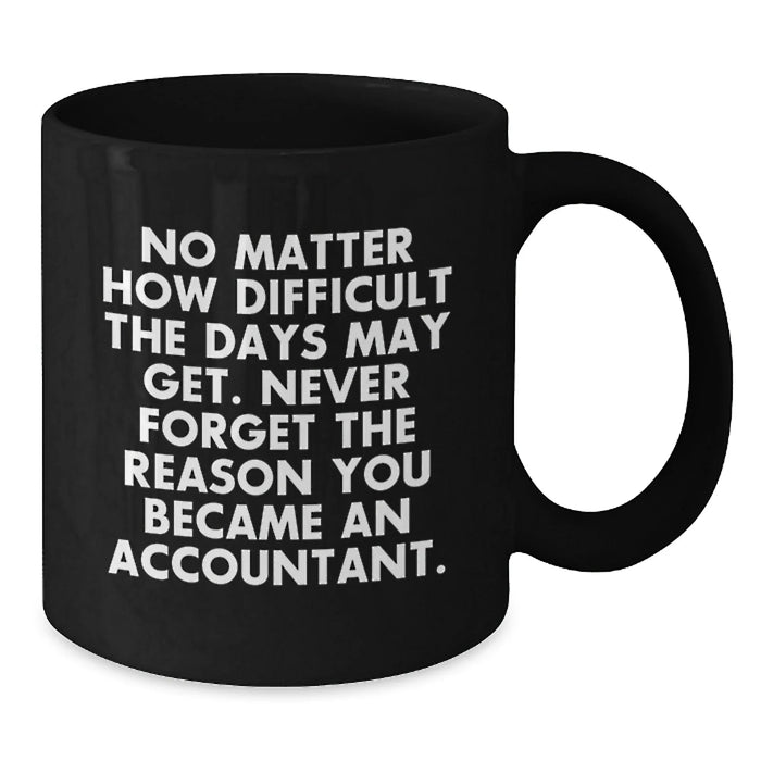 Funny Accountant Gifts from Friends for Christmas - Never Forget the Reason You Became an Accountant Black Coffee Mug - Additional