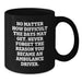 Ambulance Driver Gifts for Men - Inspirational Black Coffee Mug - Gifts from Family for Ambulance Driver on Mother's Day - Additional