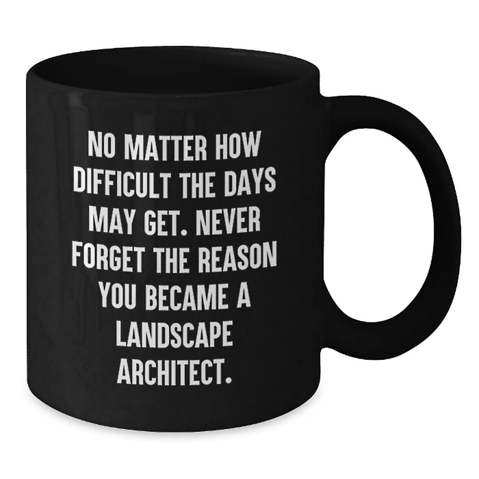 Funny Landscape Architect Black Coffee Mug Gifts from Friends to Coworkers on Valentine's - Additional