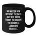 Funny Landscape Architect Black Coffee Mug Gifts from Friends to Coworkers on Valentine's - Additional
