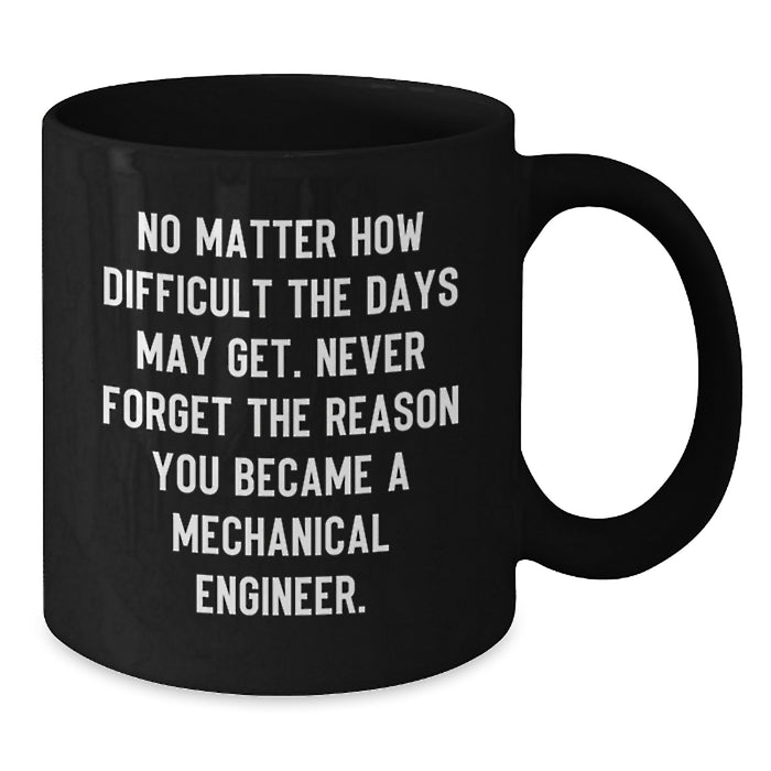 Inspirational Mechanical Engineer Gifts from Friends - Funny Black Coffee Mugs for Mechanical Engineer Men, Unique Valentine's Ideas for Him - Additional