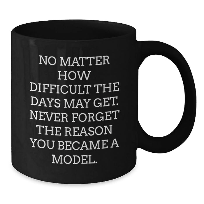 Funny Model Gifts from Friends, Unique Valentine's Unique Gifts for Model Lovers, Inspirational Model Black Coffee Mug - Additional